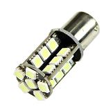 BULB BA15S 30LED 8-30VDC WW - These high quality LED replacement bulbs save power. Same light output as approximately a 21-25W incandescent bulb. Using the latest SMD5050 chips they provide the highest light to consumption ratio available today. LEDs are arranged 6 on five sides. Specification: Base - BA15S - Single Contact 15mm Bayonet, 5 Watts , 10 - 30V DC , Equivalent incandescent - 21-25 Watts, 380 Lumens (Warm White).